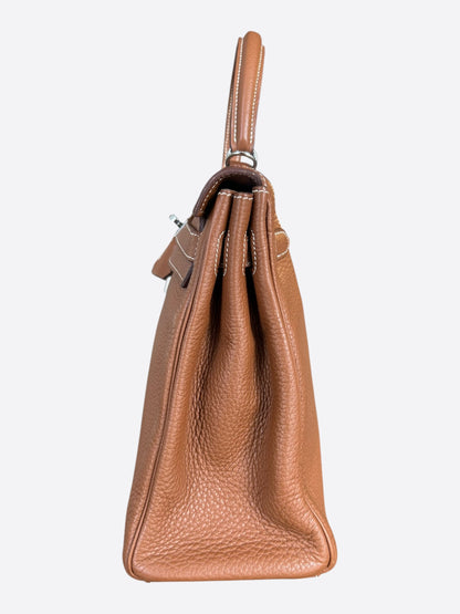 Hermes Gold Togo & Silver Hardware Kelly 32