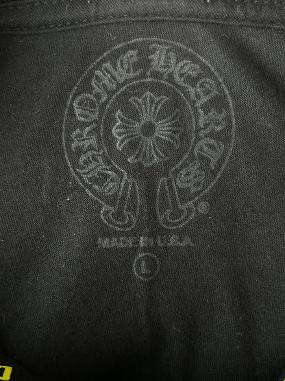 Chrome Hearts Black & Yellow Neck Logo Longsleeve T-Shirt