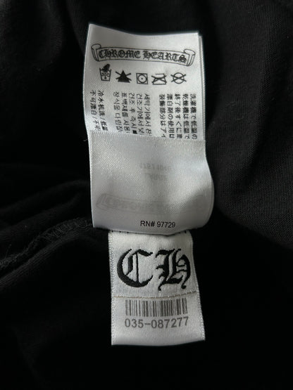 Chrome Hearts Black & Yellow Neck Logo Longsleeve T-Shirt