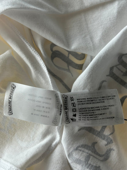 Chrome Hearts White & Black Miami Horseshoe Logo T-Shirt