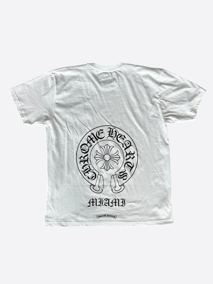 Chrome Hearts White & Black Miami Horseshoe Logo T-Shirt