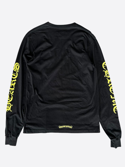 Chrome Hearts Black & Yellow Neck Logo Longsleeve T-Shirt