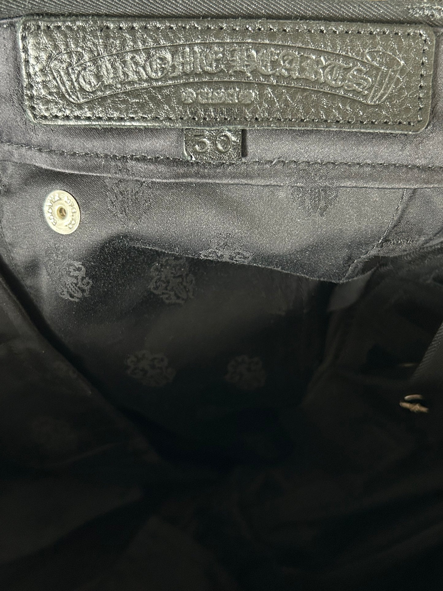 Chrome Hearts Black Camouflage Cross Patch Chino Pants