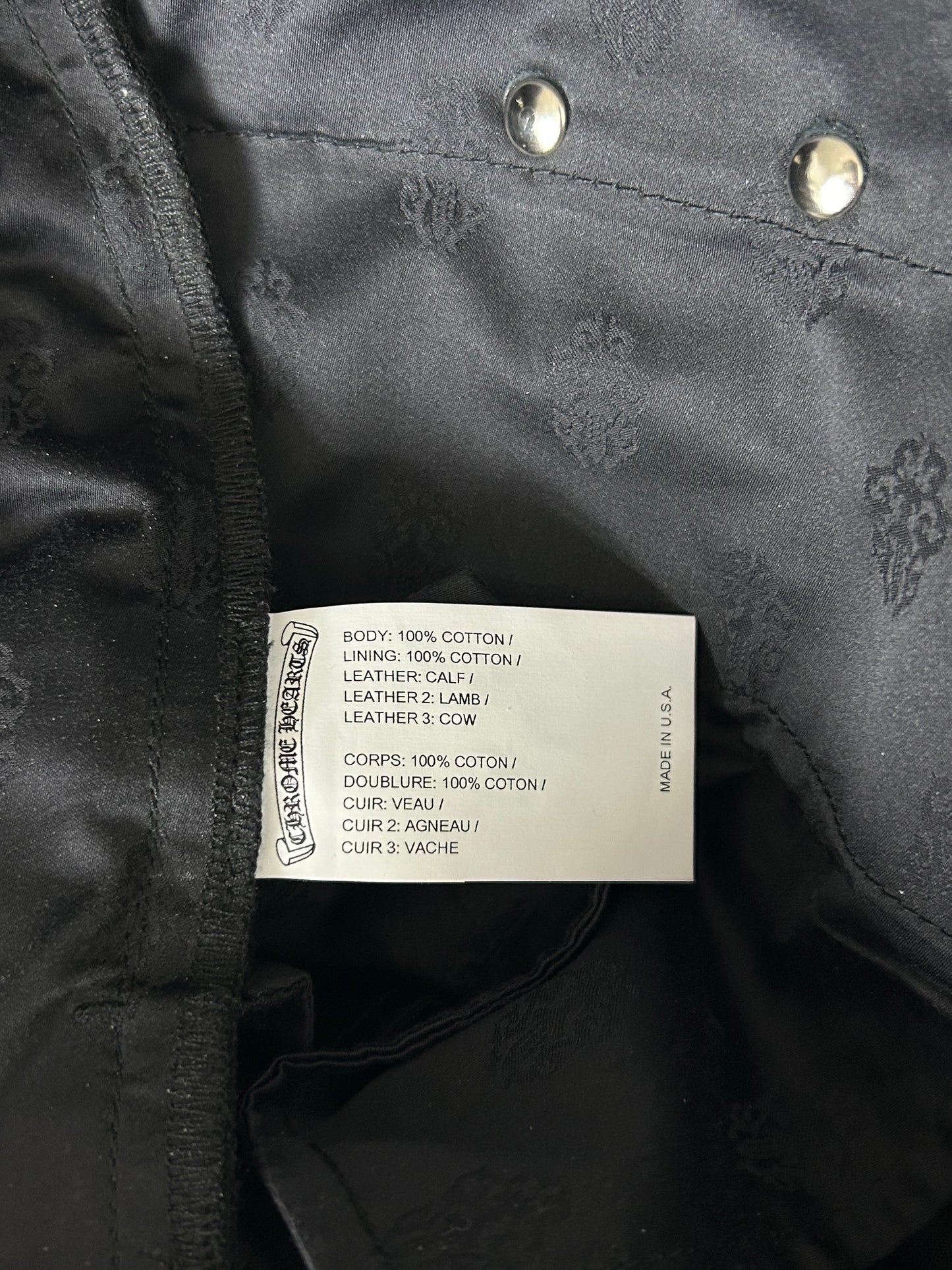 Chrome Hearts Black Camouflage Cross Patch Chino Pants