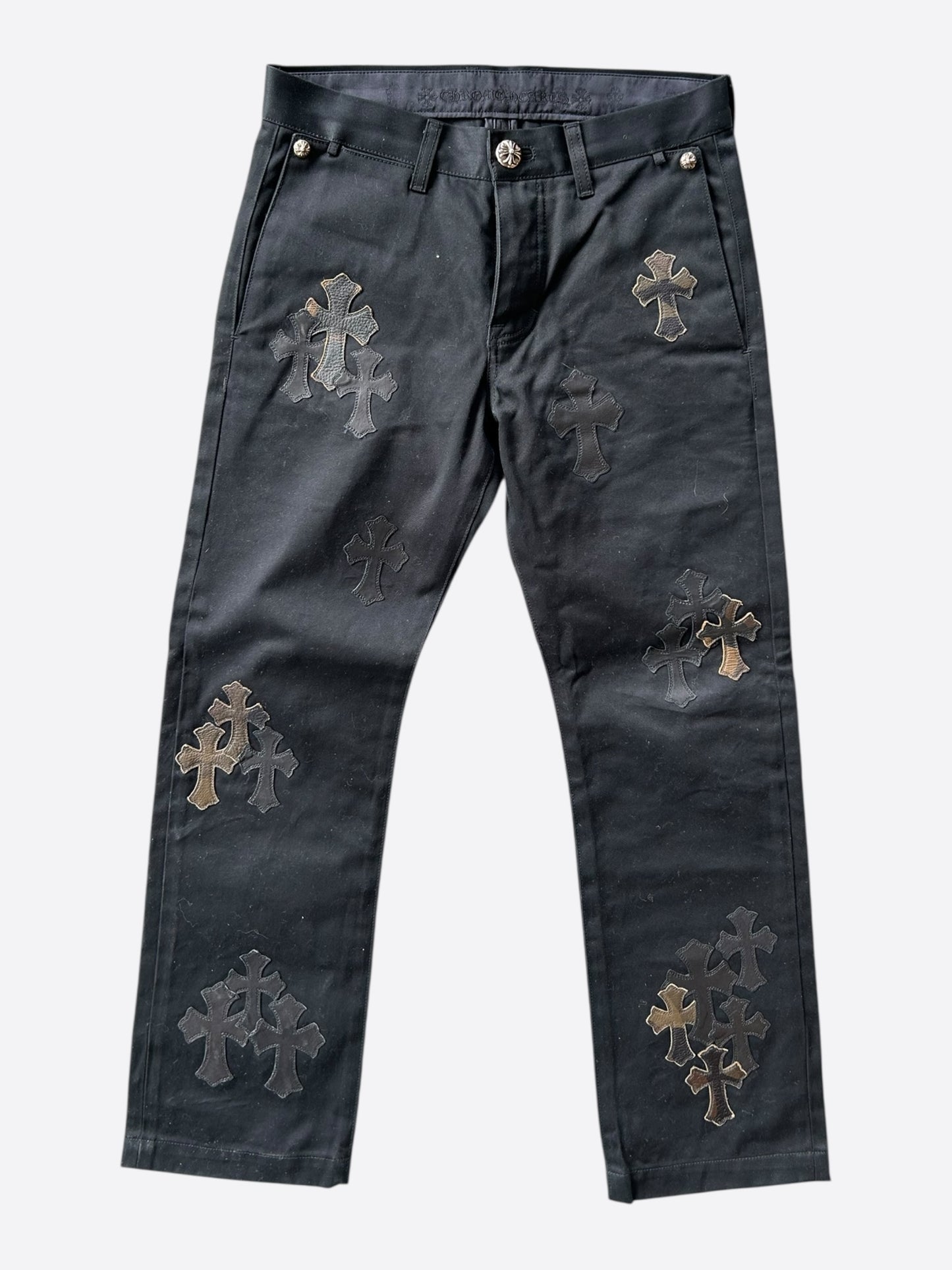 Chrome Hearts Black Camouflage Cross Patch Chino Pants