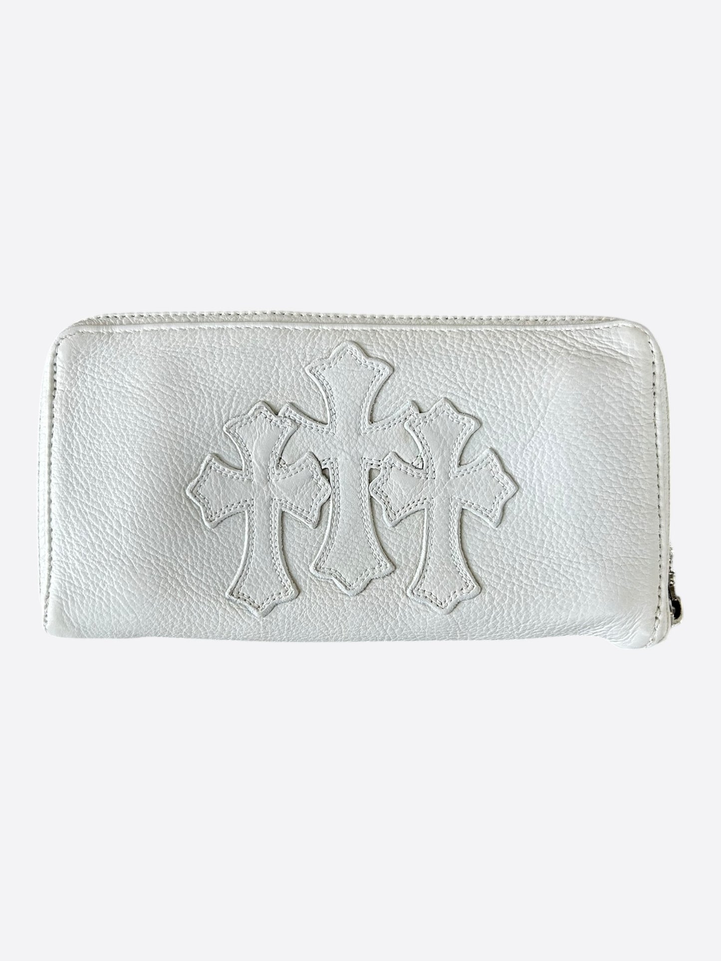 Chrome Hearts White Triple Cross Patch Wallet