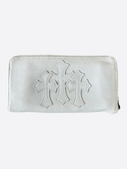 Chrome Hearts White Triple Cross Patch Wallet
