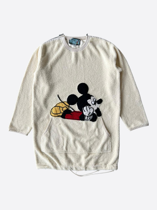 Gucci Disney Cream Mickey Mouse Logo Women's Sweater