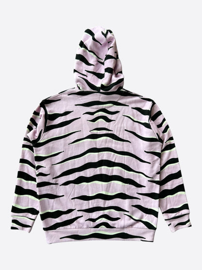 Gucci Pink Tiger Embroidered Logo Women's Hoodie
