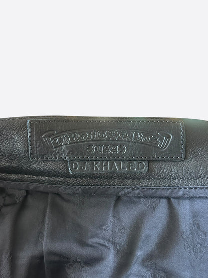 Chrome Hearts Black Star Patch Leather Pants