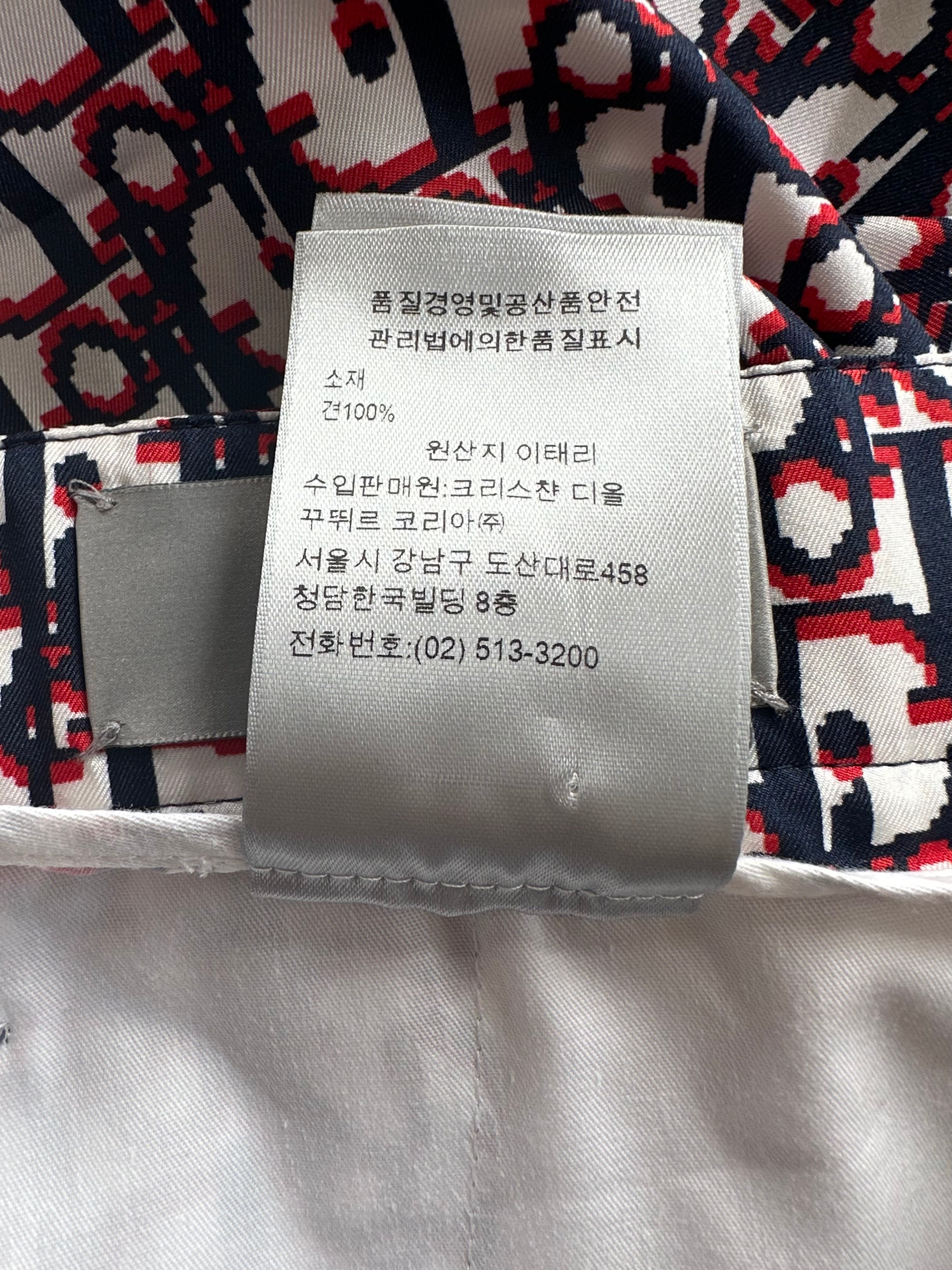 Dior Blue & Red Oblique Bermuda Silk Shorts – Savonches