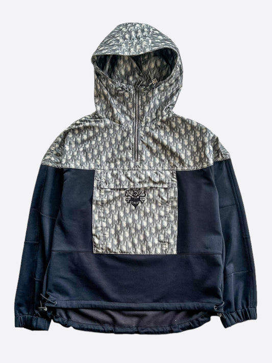 Dior Stussy Blurred Oblique Anorak Hoodie