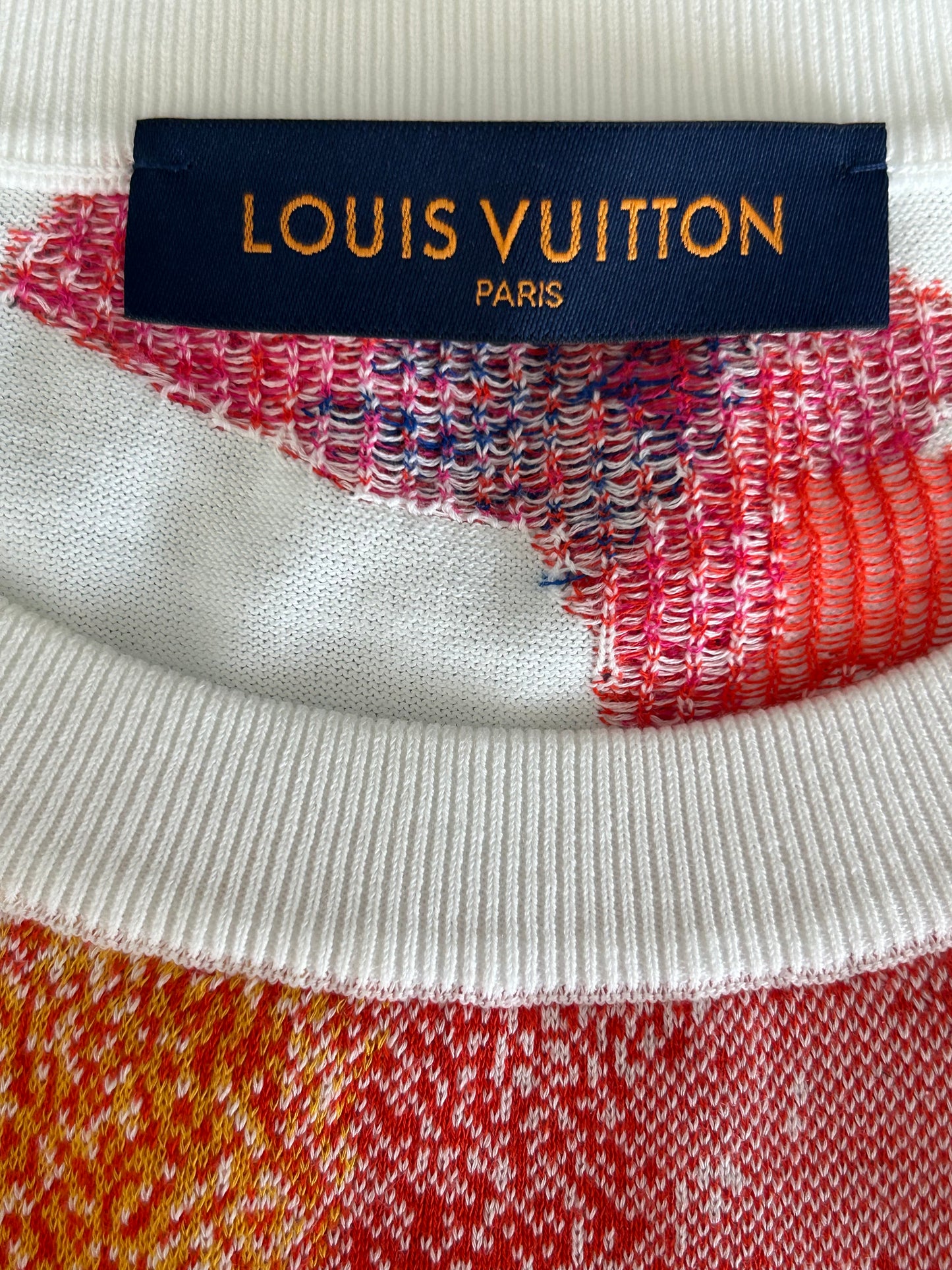 Louis Vuitton White Multicolor Watercolor Monogram T-Shirt