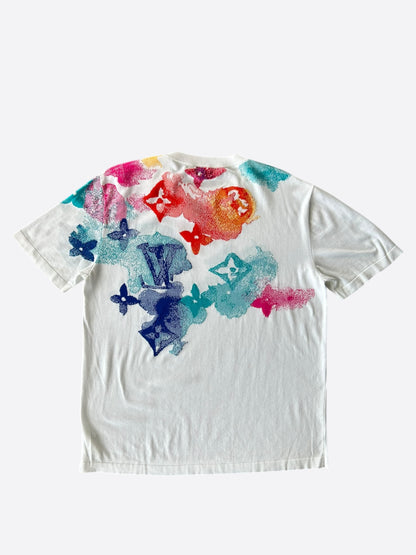 Louis Vuitton White Multicolor Watercolor Monogram T-Shirt