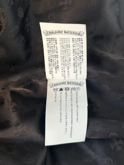 Chrome Hearts Beige Corduroy Chomper Puffer Jacket