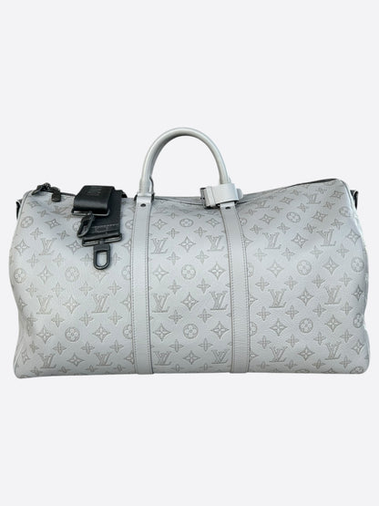 Louis Vuitton Grey Monogram Shadow Keepall 50