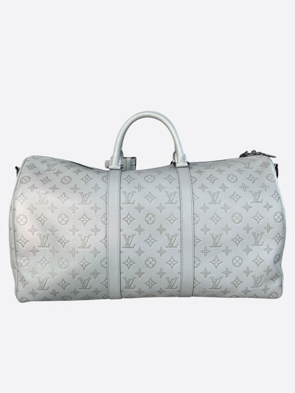 Louis Vuitton Grey Monogram Shadow Keepall 50