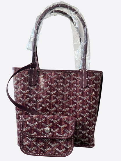 Goyard Burgundy Anjou Tote Bag