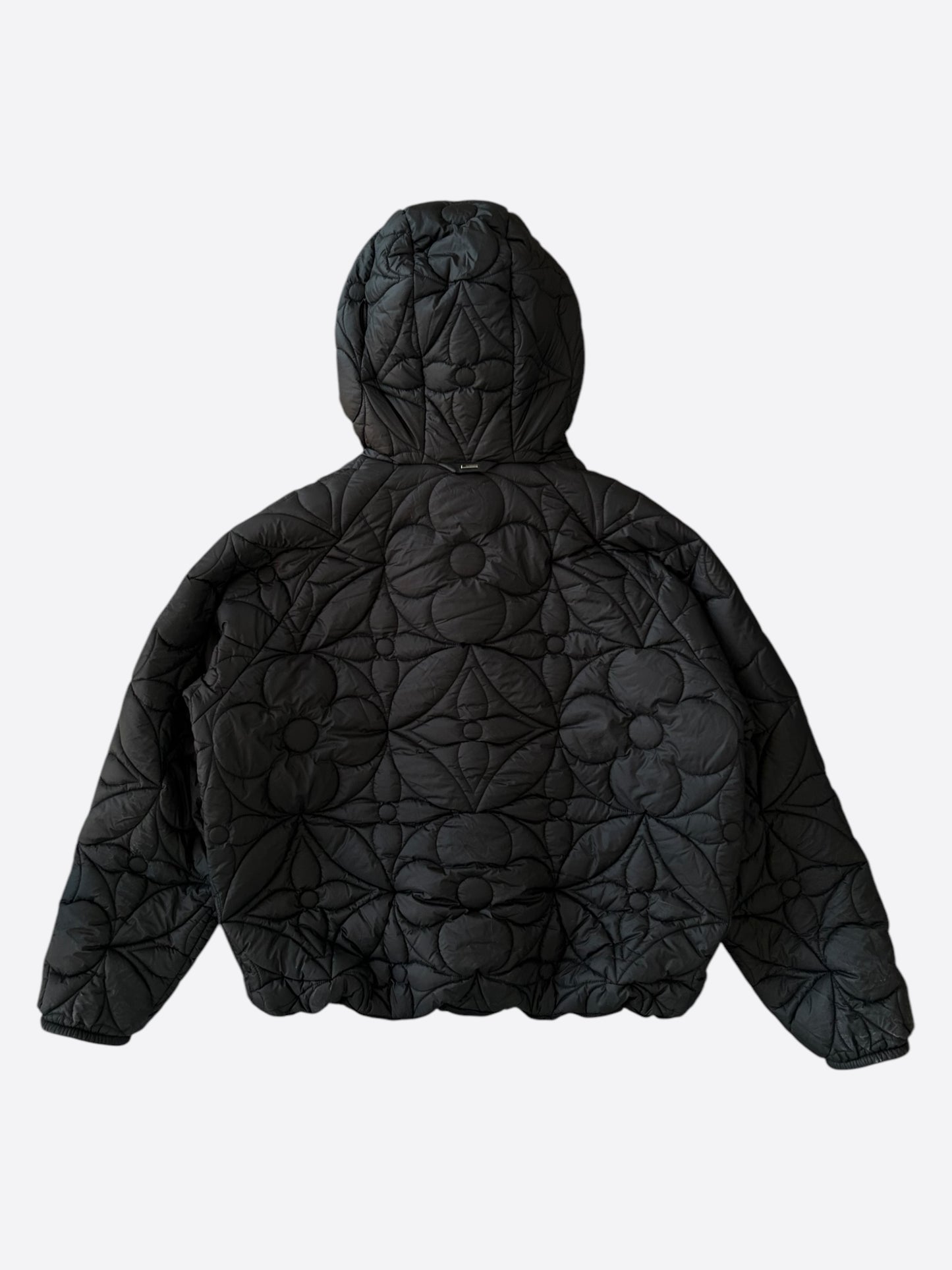 Louis Vuitton Black Flower Monogram Reversible Puffer Jacket