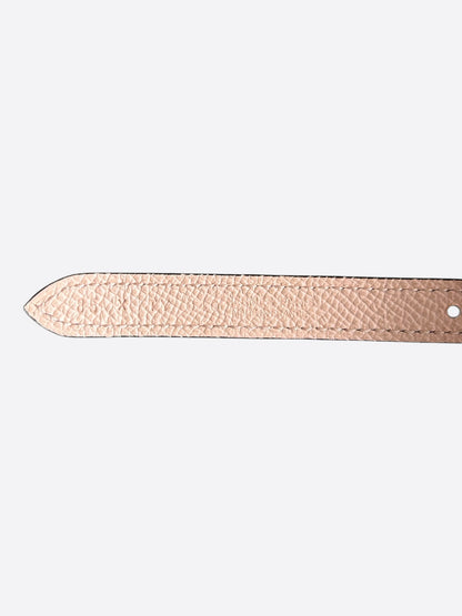 Hermes Black & Pink Palladium Roulis Reversible Belt