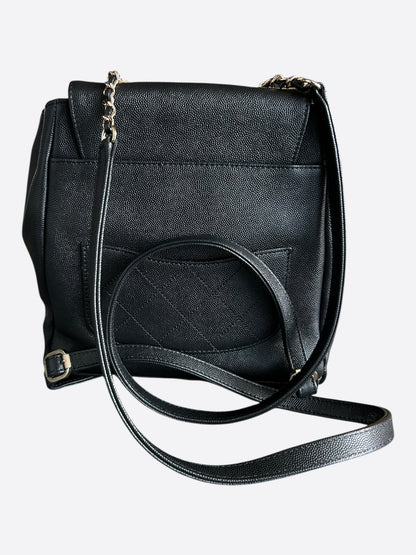 Chanel Black Caviar Quilted Business Affinity Backpack
