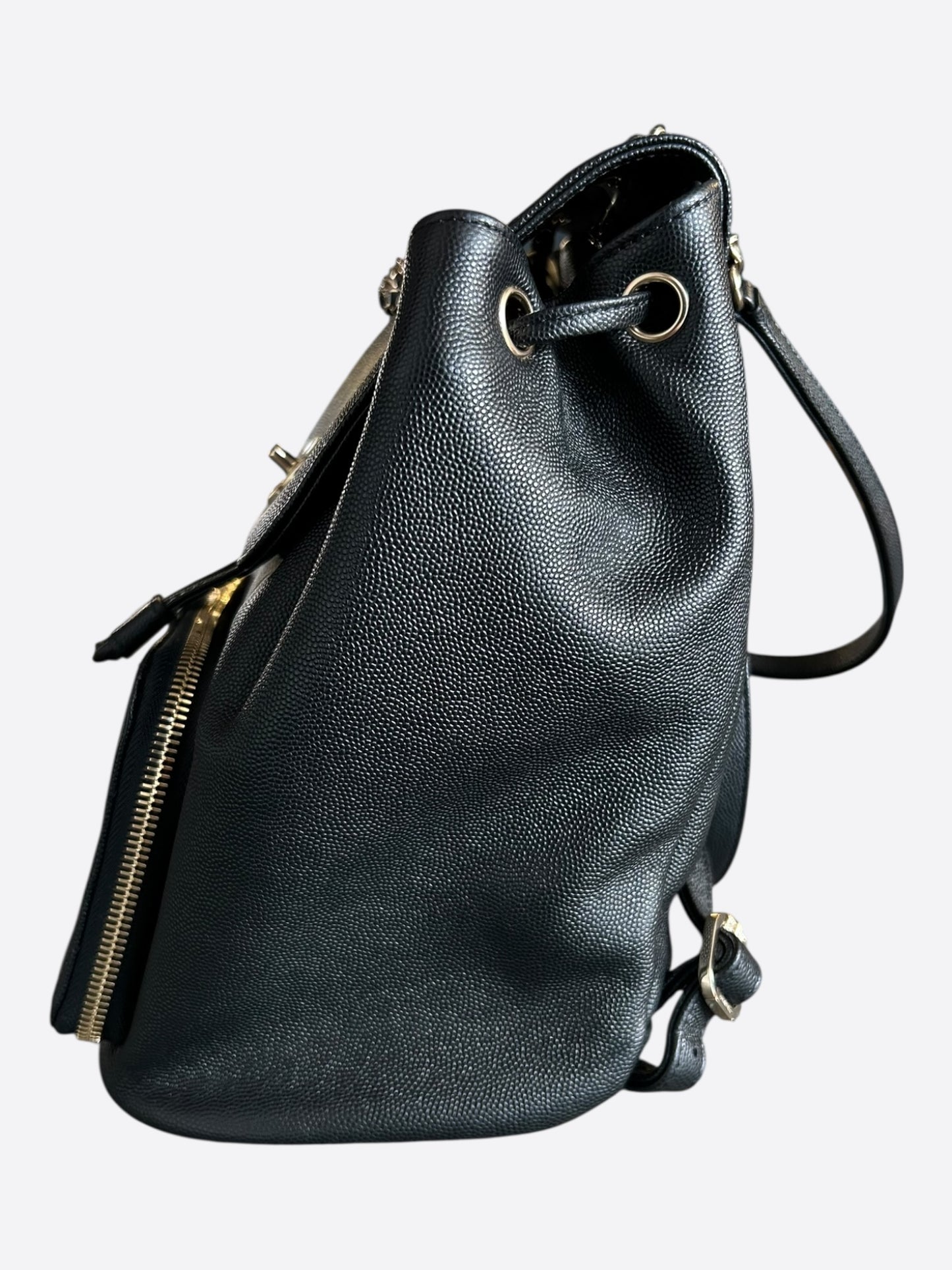 Chanel Black Caviar Quilted Business Affinity Backpack