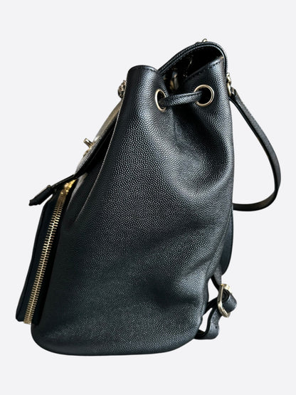 Chanel Black Caviar Quilted Business Affinity Backpack