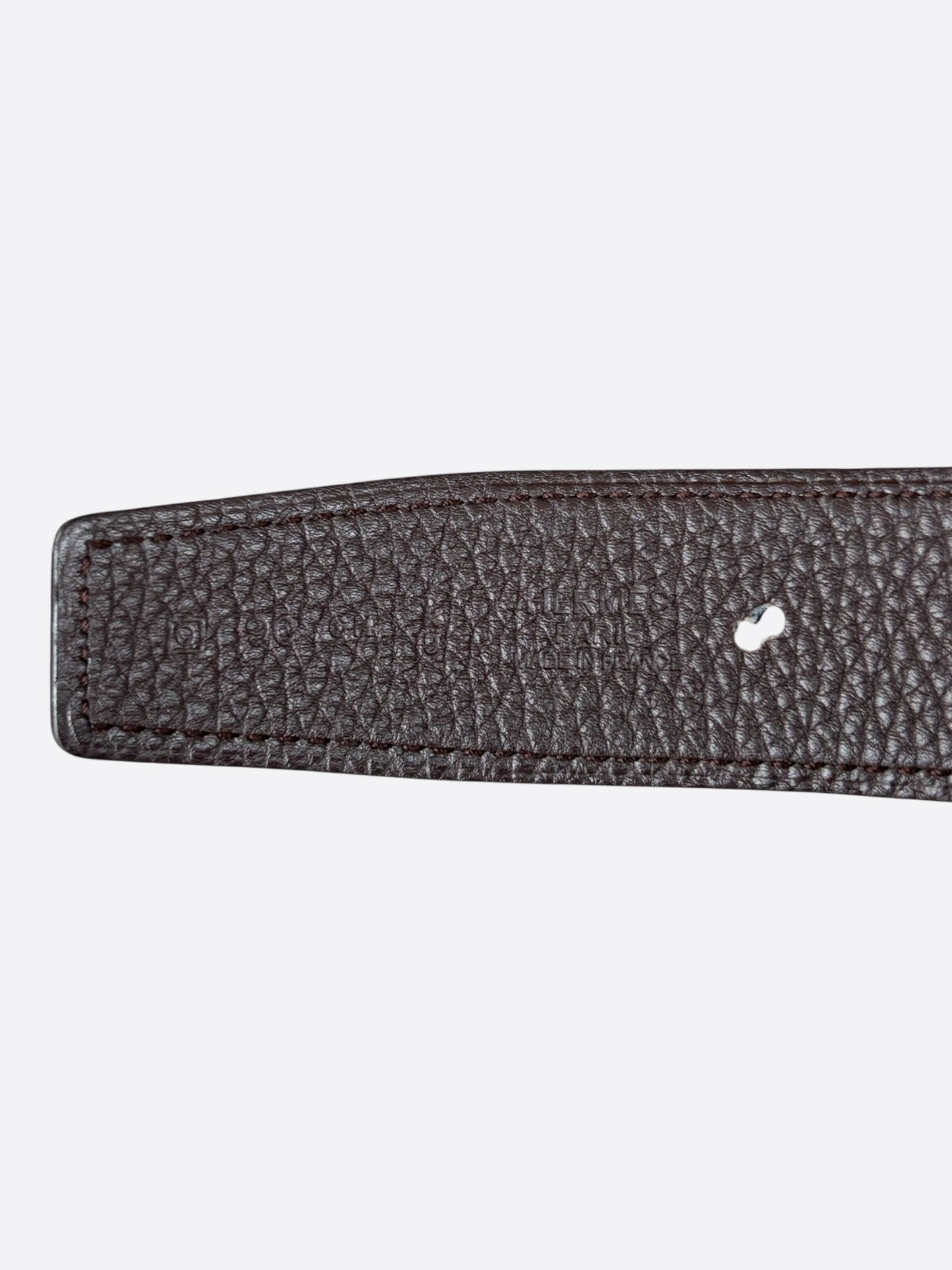 Hermes Black & Brown Gold Chaine d'Ancre Reversible Belt