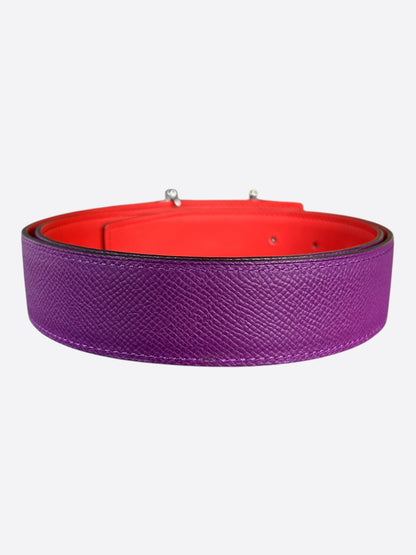 Hermes Purple & Pink Palladium Gamma Reversible Belt