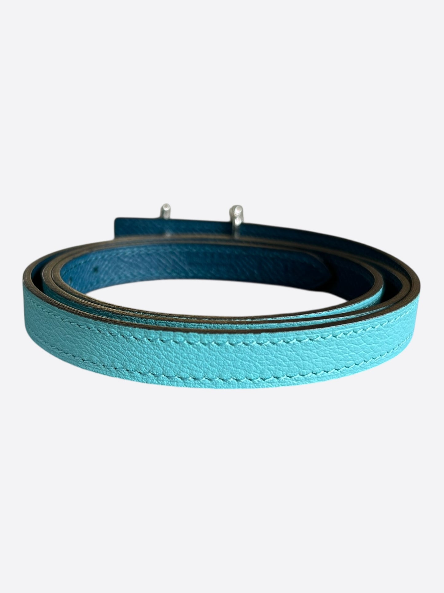 Hermes Blue & Navy Palladium Gamma Reversible Belt