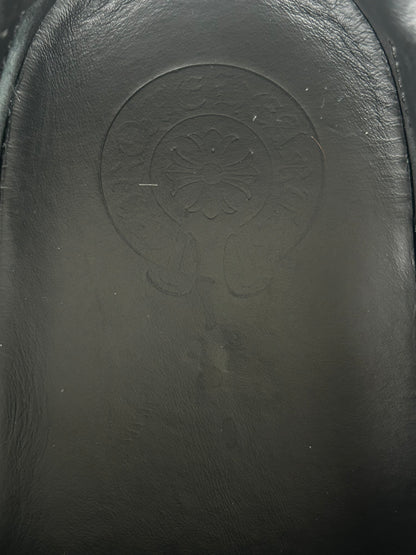 Chrome Hearts Black Leather Dagger Slip On Sneakers