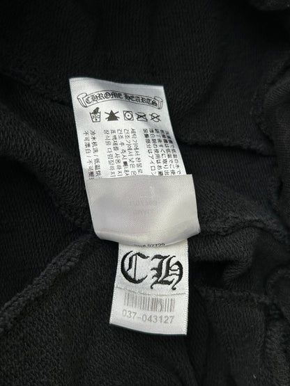 Chrome Hearts Black & White Horseshoe Logo Cross Jacquard Sweatpants