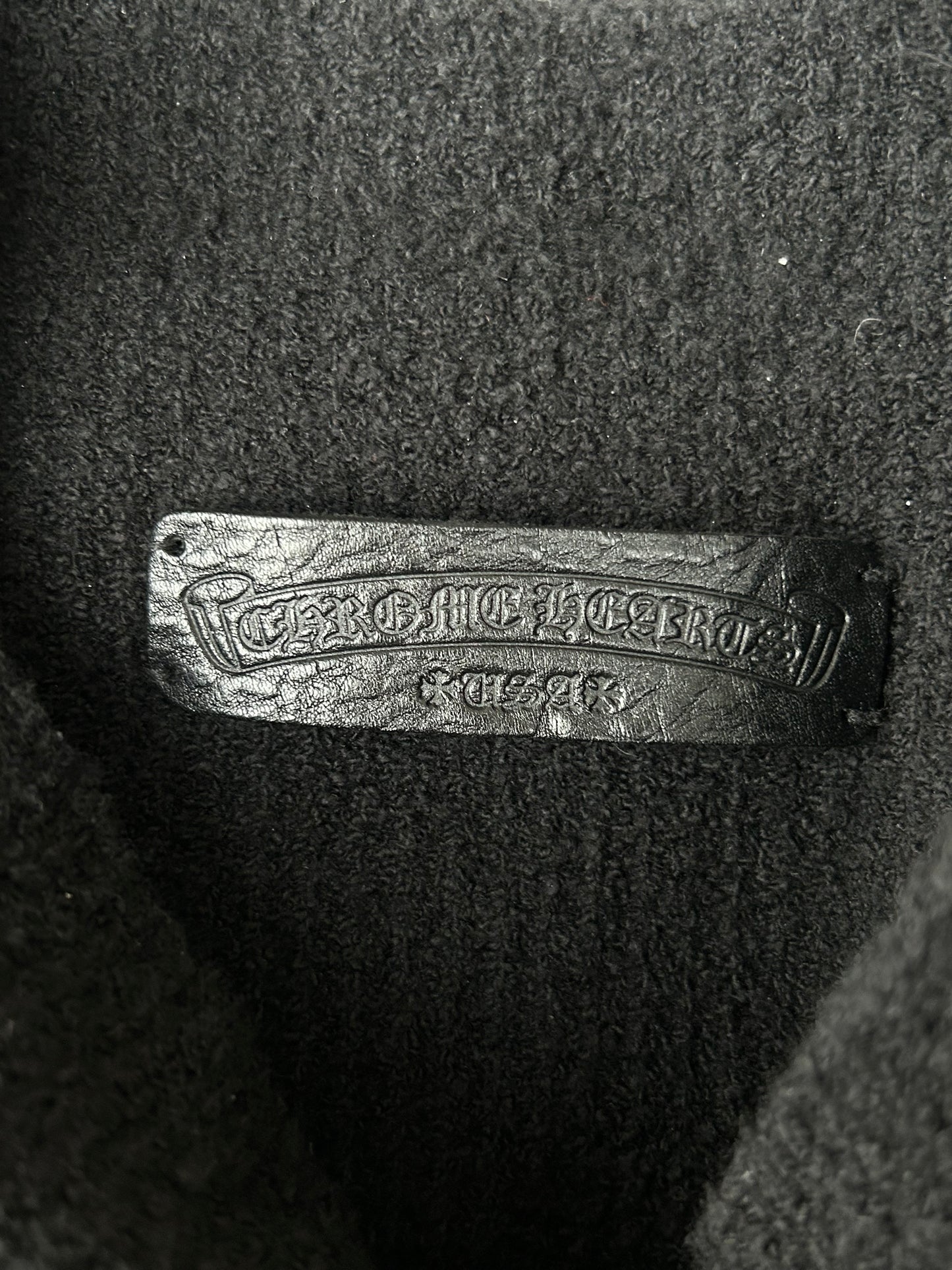 Chrome Hearts Black Ponyhair Cross Patch Knitted Sweater