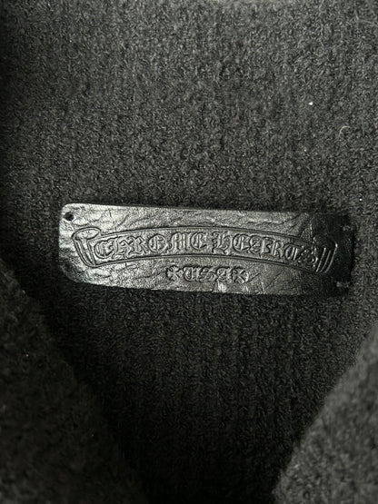 Chrome Hearts Black Ponyhair Cross Patch Knitted Sweater