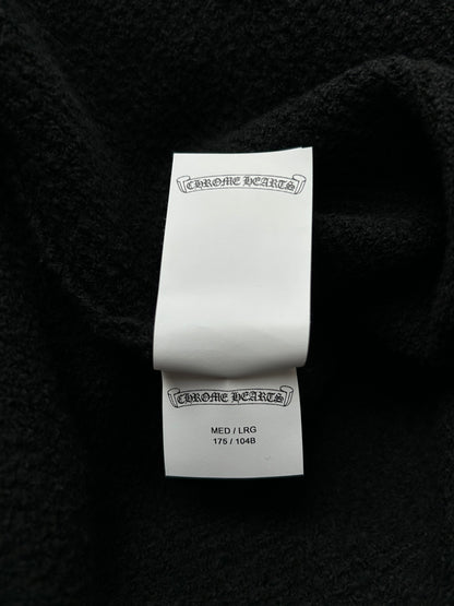 Chrome Hearts Black Ponyhair Cross Patch Knitted Sweater