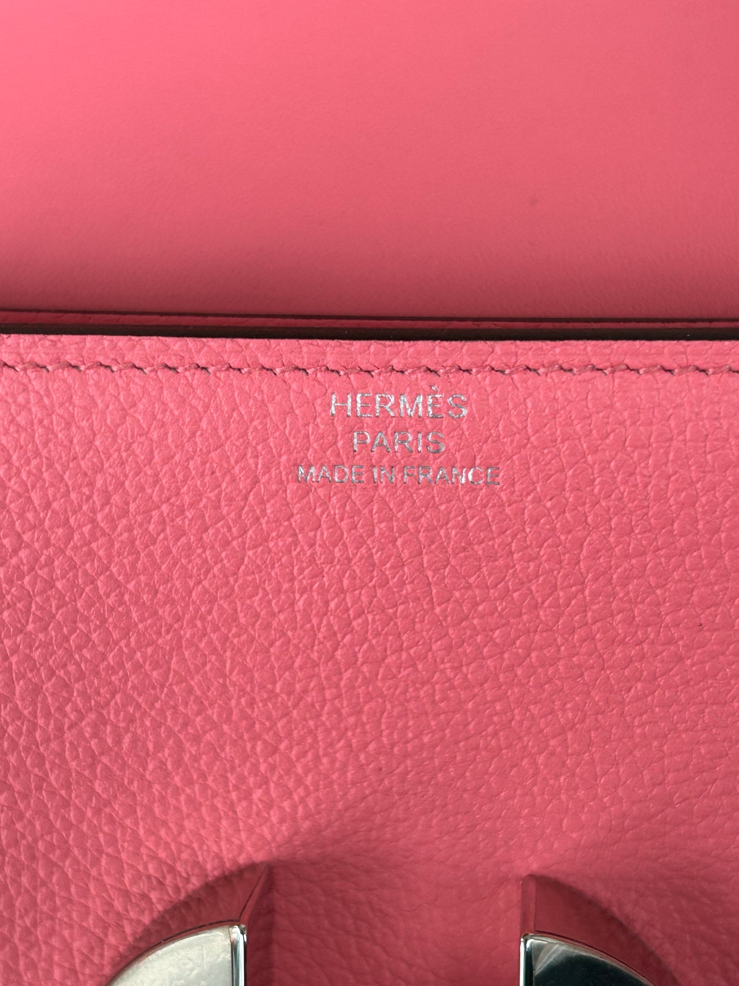 Hermes Pink Epsom & Palladium Hardware 2002 Wallet