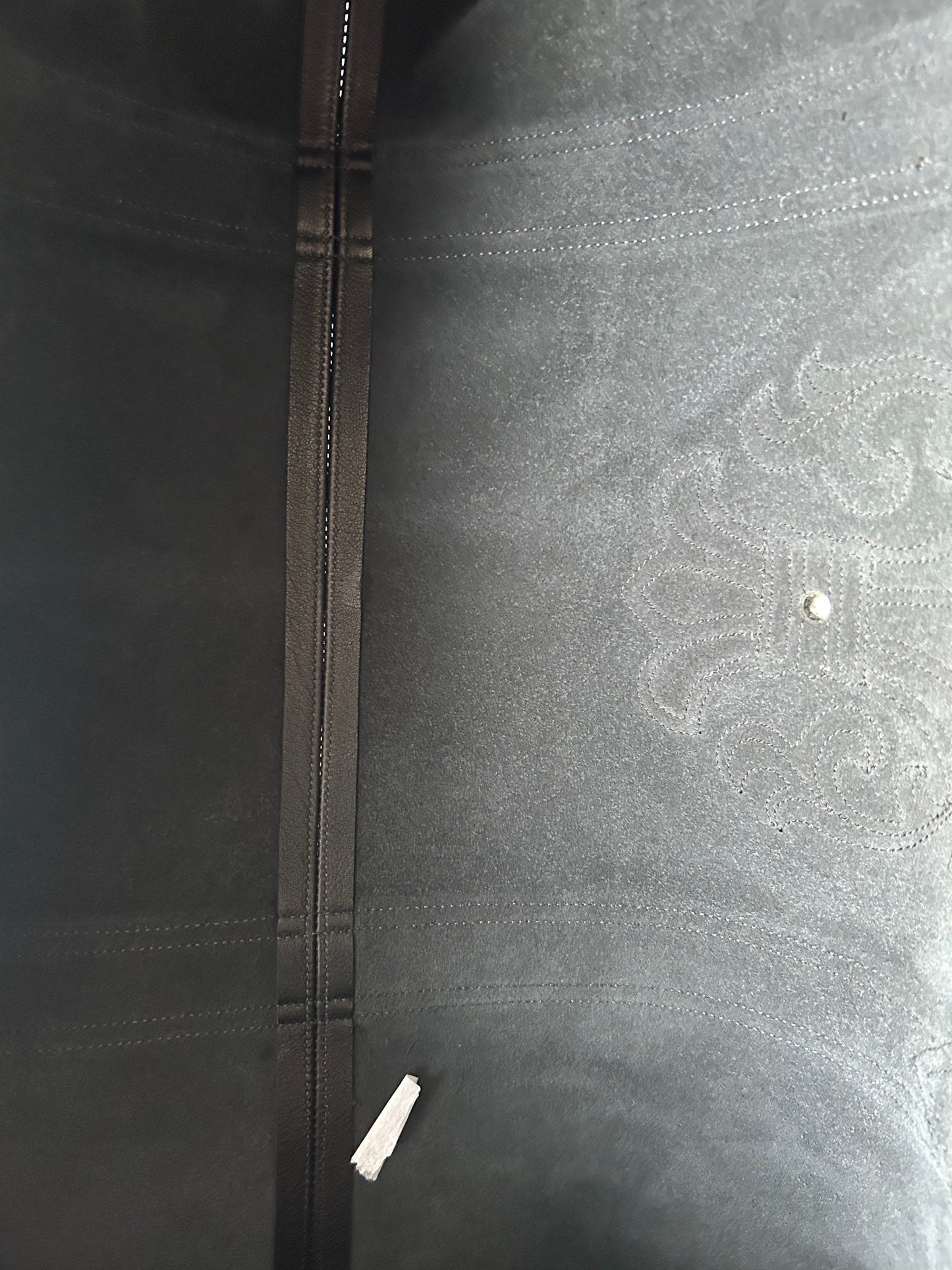 Chrome Hearts Black Fleur Leather Duffel Bag