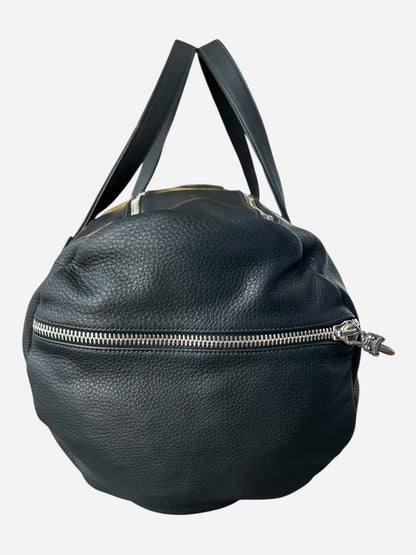 Chrome Hearts Black Fleur Leather Duffel Bag