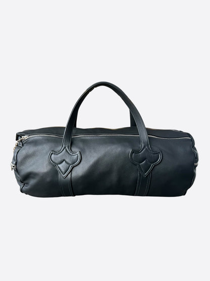 Chrome Hearts Black Fleur Leather Duffel Bag