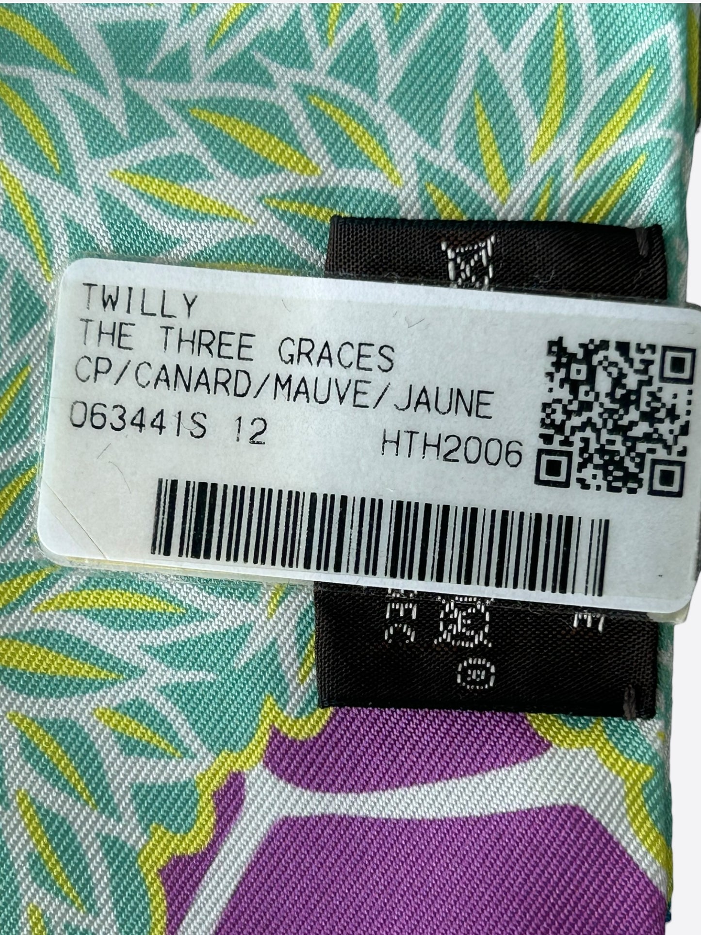 Hermes Blue & Pink The Three Graces Twilly