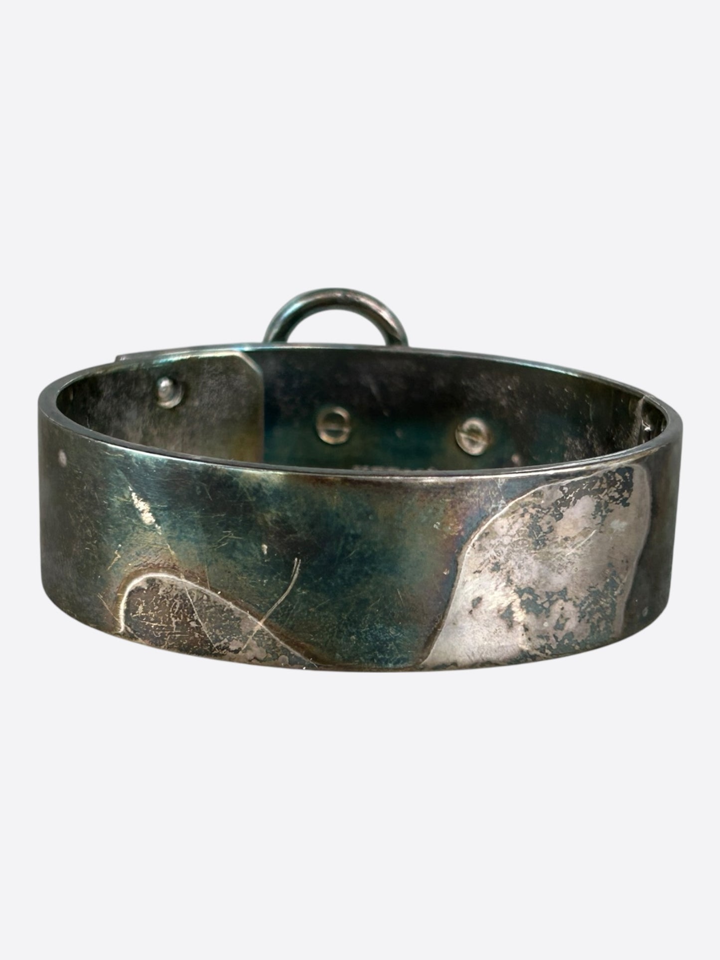 Hermes Silver Collier De Chien Bracelet