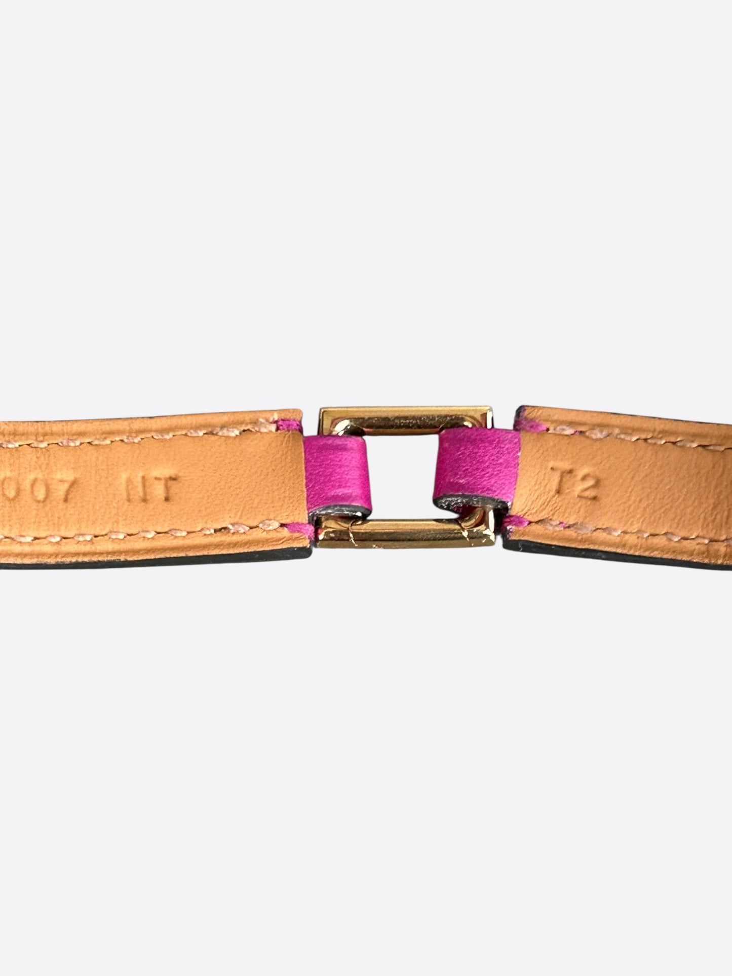 Hermes Purple Swift & Gold Hardware Rivale Double Tour Bracelet