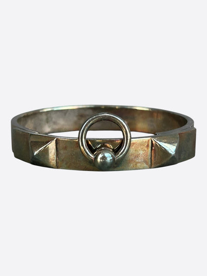 Hermes Silver Collier De Chien Bracelet