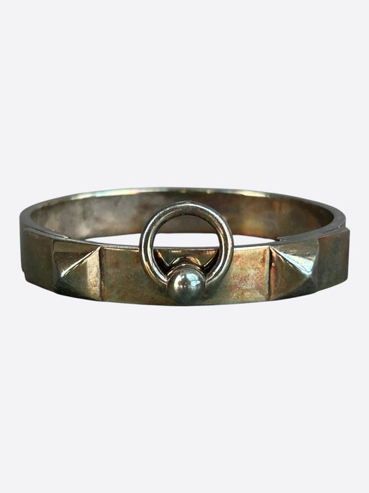 Hermes Silver Collier De Chien Bracelet