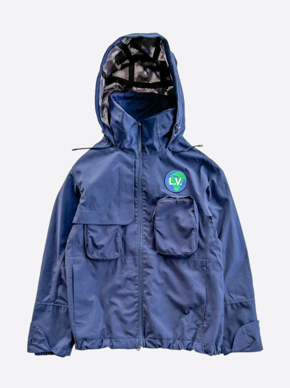 Louis Vuitton Navy LV Globe Parka Jacket