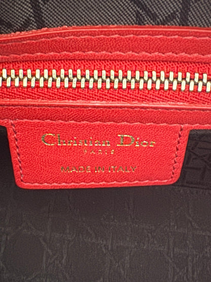 Dior Cherry Red Medium Lady Dior Bag