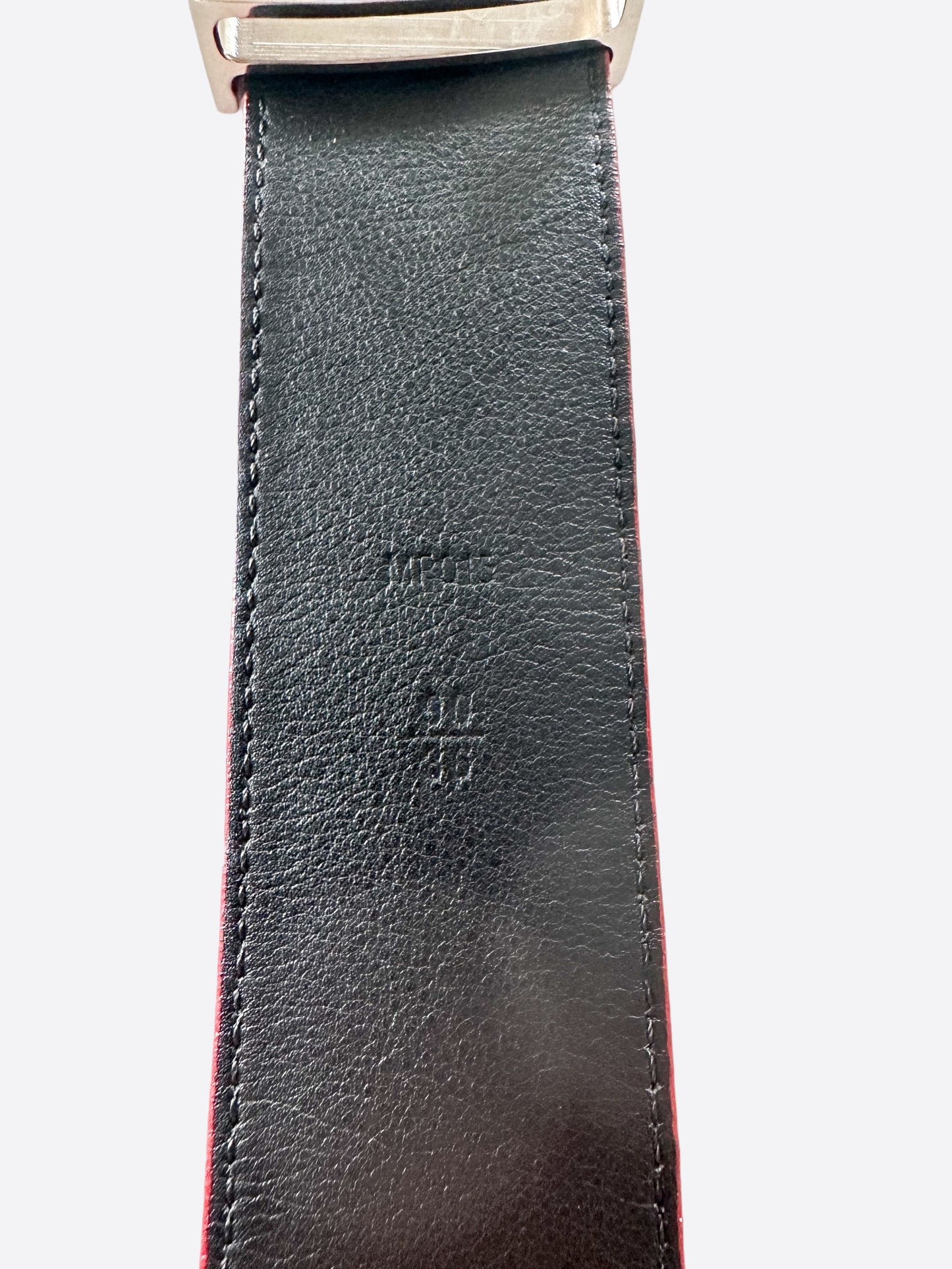 Louis Vuitton Supreme Red & White Monogram Belt