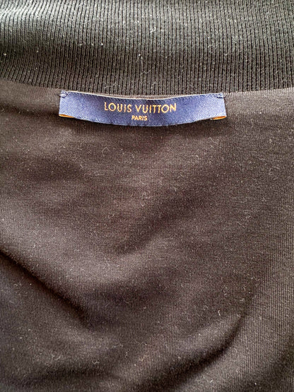 Louis Vuitton Black Velour Monogram Track Jacket