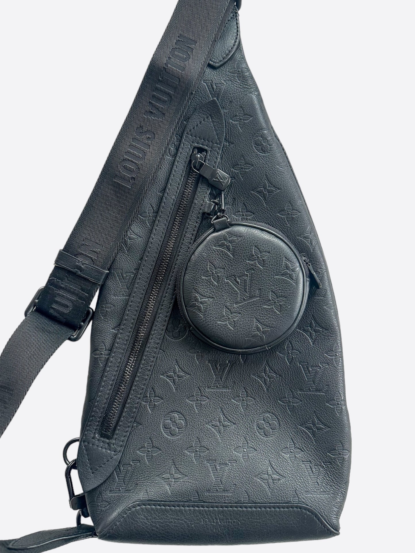 Louis Vuitton Black Monogram Leather Duo Slingbag