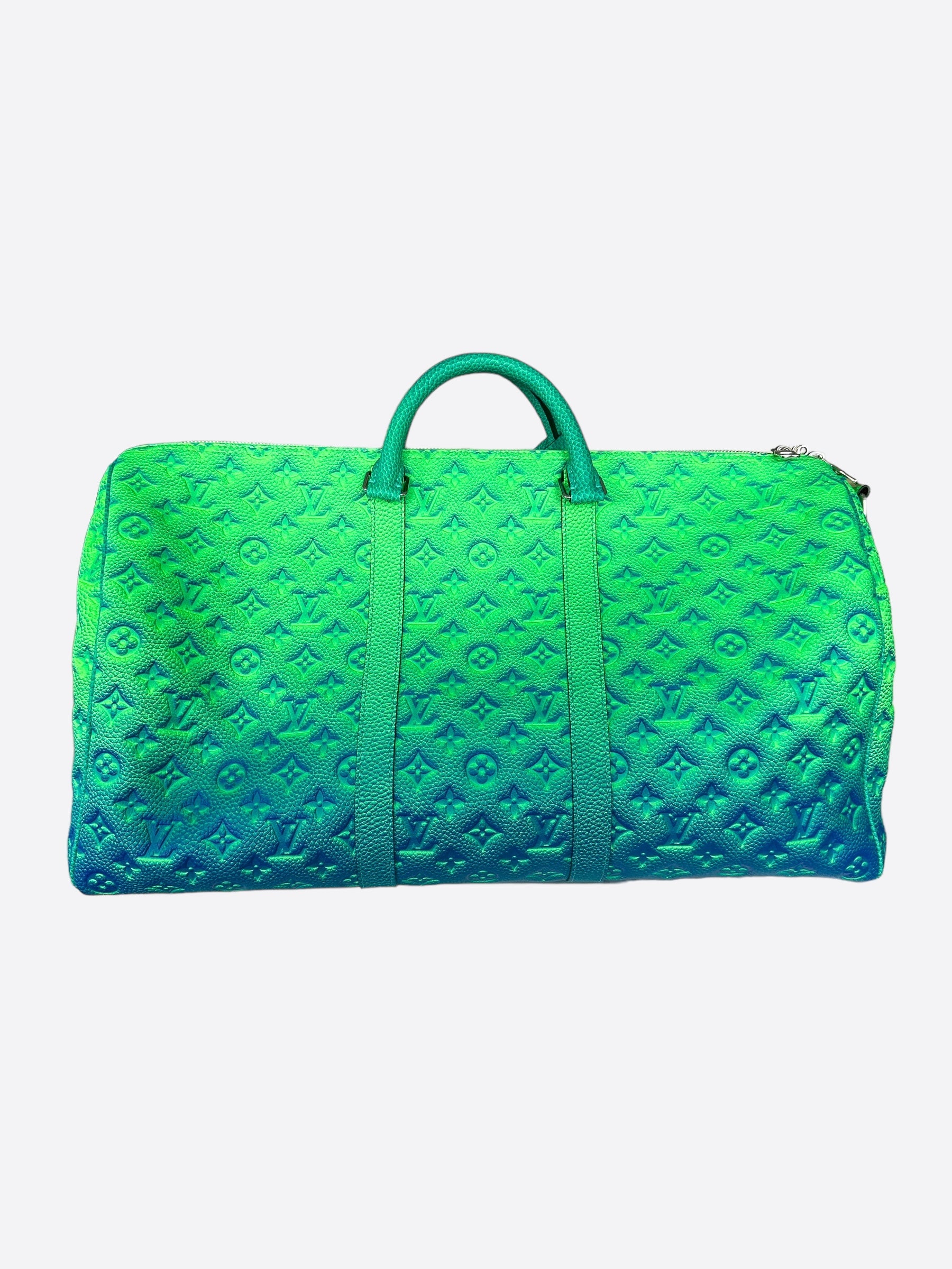 Louis Vuitton Keepall Triangle Monogram Mesh 50 Turquoise in Mesh